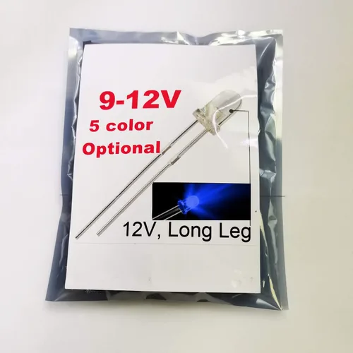 Vista 7 de 100pcs 12V 0.118 in blanco LED 9V medidor instrumento diodos emisores de luz