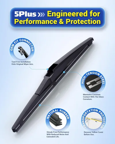 Vista 5 de 5 PLUS® Repuesto de limpiaparabrisas trasero de 8 pulgadas para Toyota Prius C 2019-2012 /Lexus CT200h 2017-2011/Scion xD 2014-2008 Escobilla