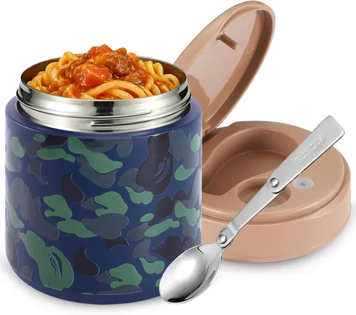 Vista 9 de Termo para comida caliente para niños – 15.2 onzas, tarro de comida aislado a prueba de fugas, termo de sopa, recipientes de almuerzo aislados