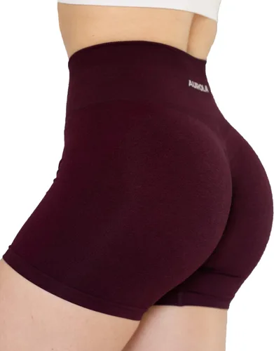 Vista 8 de Aurola Intensify - Pantalones cortos de entrenamiento para mujer, sin costuras, para gimnasio, yoga, correr, deporte, ejercicio activo, fitness