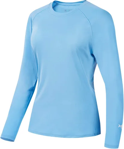 Vista 22 de BASSDASH – Camiseta de manga larga para mujer con protección solar UV UPF 50+ para pesca y senderismo Negro