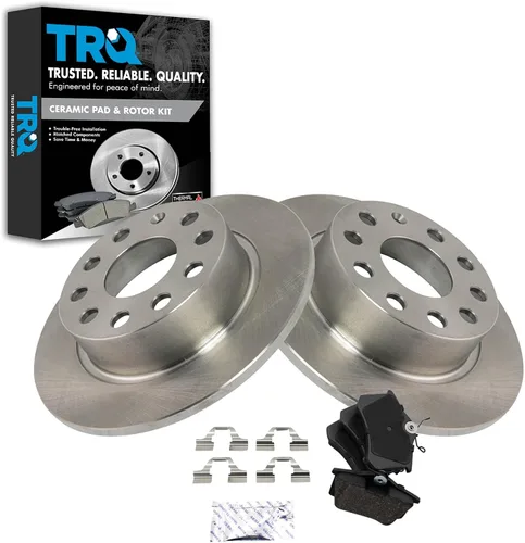 Vista 167 de TRQ Juego de pastillas de freno y rotor de cerámica trasera compatible con Honda Accord V6 1998-02 3.0L con frenos de disco traseros 02-06 Acura RSX
