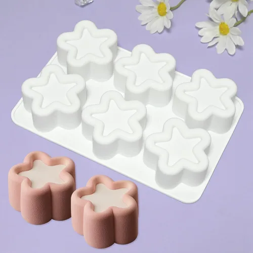 Vista 18 de mostsom Molde de silicona para pastel de mousse de flores, molde de helado, molde de chocolate, jabón, cupcakes 3D, utensilios para hornear, molde