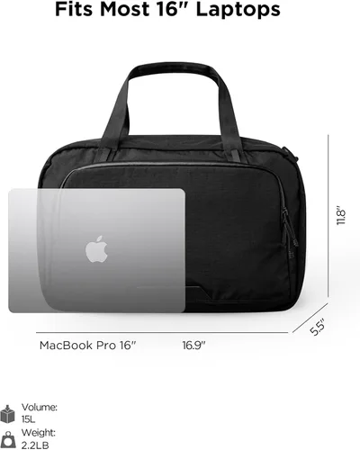 Vista 3 de ALPAKA Bravo Brief - Portafolio para laptop de 16 pulgadas, bolsa de hombro de negocios con protección contra la intemperie, bolsa de mensajero