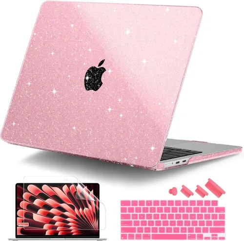 Vista 10 de DONGKE Funda para MacBook Air de 15 pulgadas M5 M4 M3 M2 (2026-2023) A3448 A3241 A3114 A2941, cubierta protectora rígida compatible con Touch ID