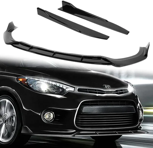 Vista 8 de Q1-TECH, 5 piezas de borde delantero + falda lateral Rocker Winglet Canard difusor ala compatible con Kia Forte Koup Coupé 2014 2015 2016 / 2