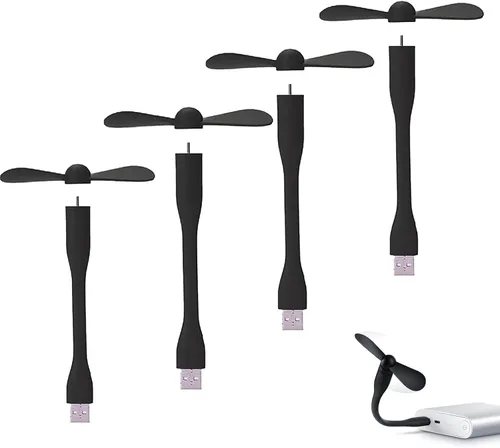 Vista 11 de Mini ventilador USB, ventilador de bolsillo portátil alimentado por USB-A, enfriador pequeño, funcionamiento silencioso, para el hogar, oficina