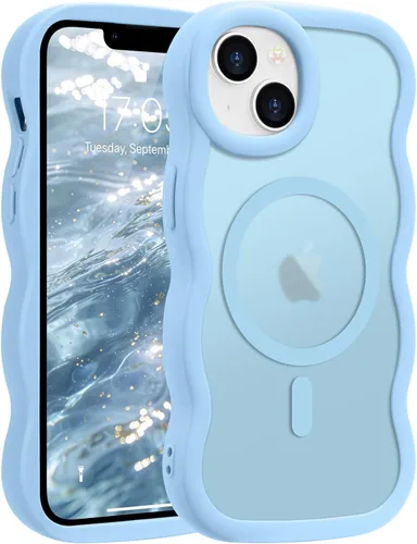 Vista 79 de Pepmune - Funda para iPhone 12 Pro Max con marco ondulado y estructura rígida, color mate claro, cubierta trasera unisex, compatible con Magsafe