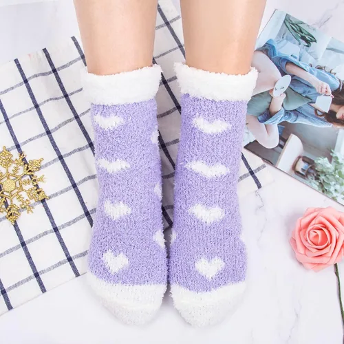 Vista 5 de Loritta 5 pares de calcetines peludos para mujer, cálidos, acogedores, esponjosos, súper suaves