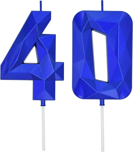 Vista 46 de DERVENTA Vela Grande de Cumpleaños Número 3D Verde Luminoso de 3.7 Pulgadas Celebración de Fiesta Aniversario Decoración Adorno para Pastel 1 Pieza