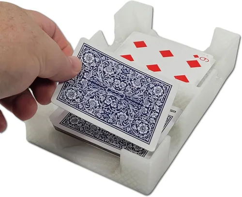 Vista 12 de Bandeja de plástico negro para cartas o carrito, no giratoria, fabricada en Estados Unidos Non-Swivel, Deluxe Plastic, Holds up to 2 decks, Does