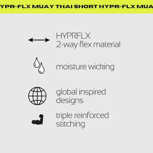 Vista 2 de WARRIORWRLD Pantalones cortos de Muay Thai pantalones cortos Hypr FLX Muay Thai para hombres y mujeres, pantalones cortos transpirables y ligeros