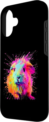 Vista 2 de Splash Paint Guinea Pig Furry Potato Lovers Case for iPhone 16
