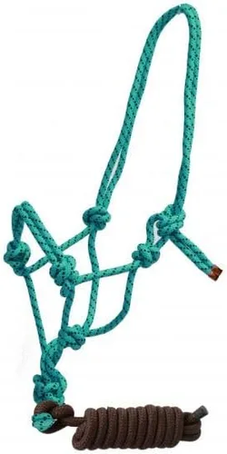Vista 6 de Cuerda trenzada de nailon vaquero con nudo halter con correa extraíble de 7 1/2 pies