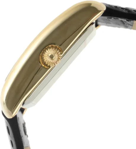 Vista 6 de Peugeot reloj de mujer enchapado en oro 14K, correa de cuero