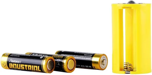 Vista 3 de Acxico 8 piezas AA a tamaño D adaptadores de batería convertidor cajas plástico paralelo amarillo