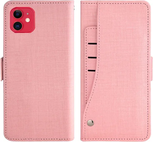 Vista 5 de Asuwish Compatible con iPhone 12 Mini 5.4 Funda tipo cartera de vidrio templado y tapa abatible, accesorios para teléfono celular, fundas
