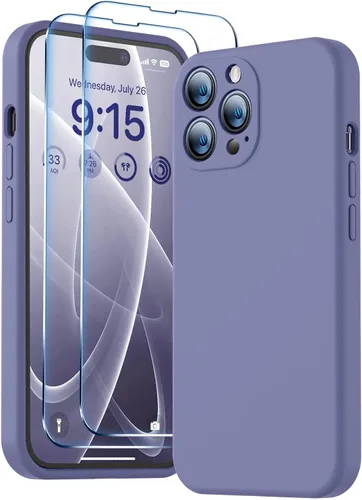 Vista 37 de BossKiss Funda compatible con iPhone 13 Pro, silicona de alta calidad mejorada [protección de cámara] [2 protectores de pantalla]