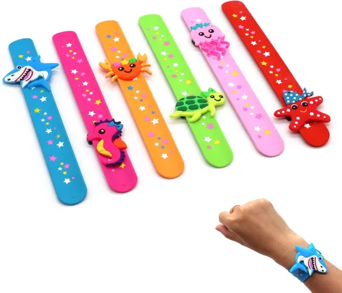 Vista 9 de Pulseras de dinosaurio para adolescentes, recuerdos de fiesta, con temática de dinosaurios, bolsas de regalos (paquete de 6) para adolescentes