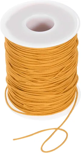 Vista 14 de uxcell Cordón elástico de 0.039 pulgadas para hacer joyas, collares, pulseras, cuentas, 109 yardas, color negro