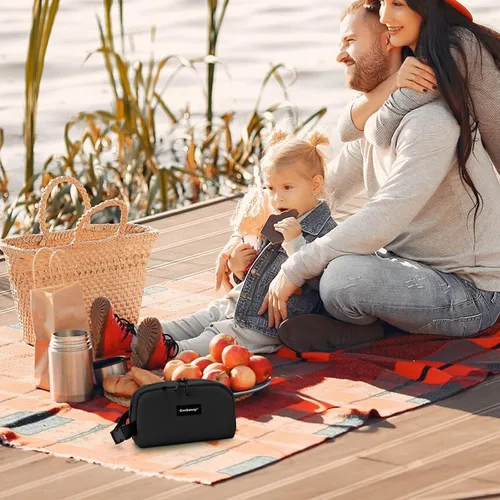 Vista 6 de Cerbonny Pequeña bolsa refrigeradora, bolsa de almuerzo congelable para niños y adultos, pequeña bolsa aislada, mini bolsa portátil para aperitivos