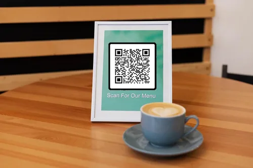 Vista 5 de Personalizar código QR imagen/texto vinilo adhesivo parachoques adhesivo para restaurantes, oficina, hogar (3 pulgadas de ancho)