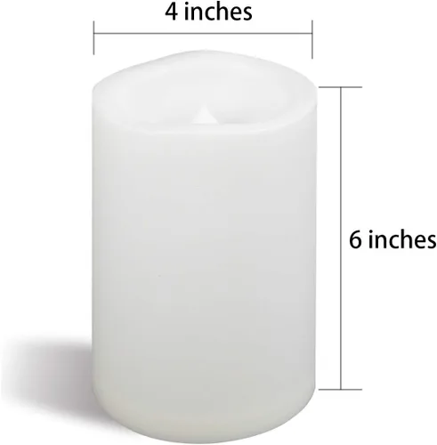 Vista 2 de CANDLE CHOICE Velas impermeables sin llama para exteriores, funcionan con pilas, con temporizador, gran resina plástica brillante, parpadeante
