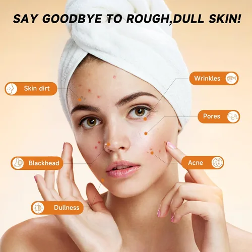 Vista 3 de Pumkot Almohadillas de Limpieza de Cúrcuma y Ácido Kójico, Almohadillas de Exfoliación Facial de Cúrcuma Enriquecidas con Ácido Kójico, 60 Piezas