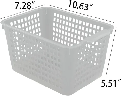 Vista 3 de Contenedores de almacenamiento de plástico transparente para el hogar, baño, cocina, paquete de 6 Pantry Organizers and Storage, Multi-Use