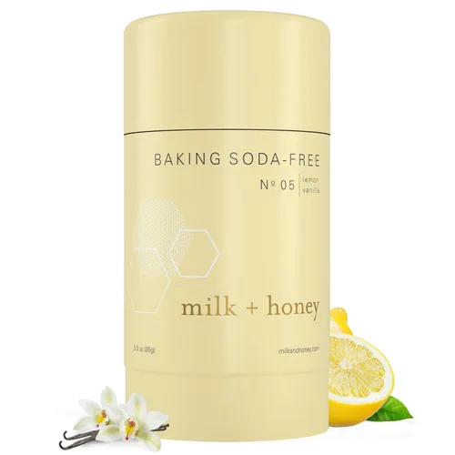 Vista 9 de milk + honey Desodorante No. 09 - Desodorante natural sin bicarbonato de sodio, sin aluminio para mujeres y hombres, aroma a lavanda y árbol de té