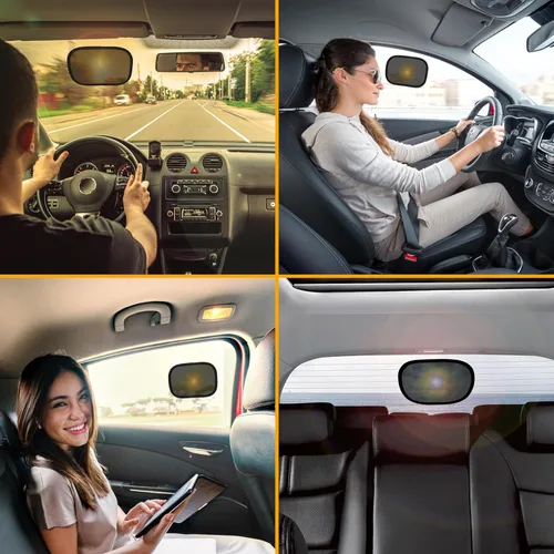 Vista 8 de EcoNour Parasol Adhesivo Estático Miniatura para Parabrisas del Coche (Paquete de 2) Parasol Adhesivo Estático para Parabrisas para Bloquear