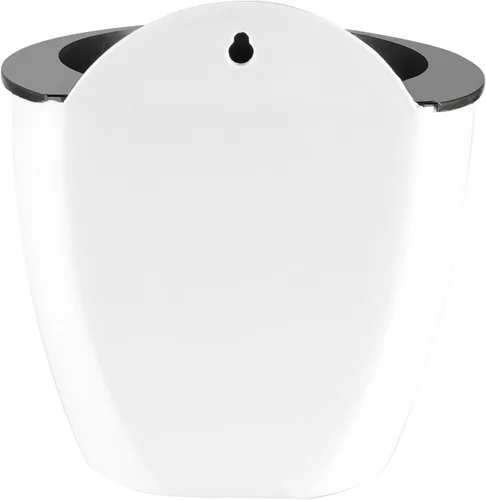 Vista 5 de JAPCHET Paquete de 8 macetas colgantes de riego automático de 7 pulgadas, maceta de plástico para colgar en la pared con 8 ganchos, macetas