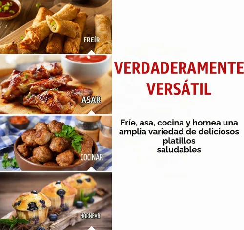 Vista 6 de Chefman Horno digital con pantalla táctil de 3.5 cuartos de galón con cesta plana que ahorra espacio, freidora de aire saludable sin aceite