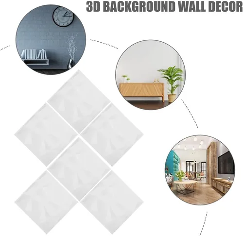 Vista 3 de Angoily 3 paneles de pared texturizados, paneles decorativos para pared interior para bodas, fiestas, oficinas y restaurantes, telón de fondo