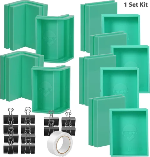 Vista 3 de BBDINO Kit de Carcasa de Molde Ajustable para Fabricación de Moldes de Silicona - Kit de Carcasa de Molde de Silicona Plástica - Combinación Libre