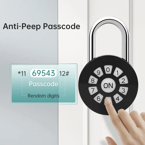 Vista 5 de Candado inteligente, bloqueo de contraseña con control de aplicación (iOS/Android), acceso a través de Bluetooth y códigos PIN, adecuado