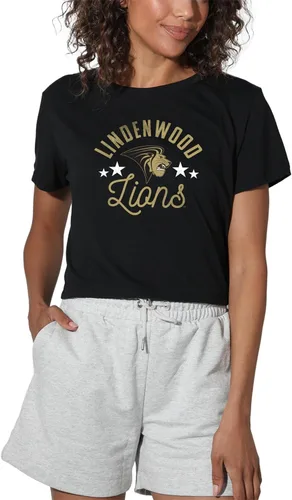Vista 199 de Colección oficial de camisetas con diseño de mascota desgastada para mujer, color negro Grizzlies del estado de Adams