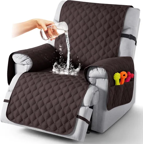 Vista 24 de TAOCOCO Fundas reclinables 100% impermeables, con correas para las piernas, funda de sofá reclinable reversible para silla reclinable, protector