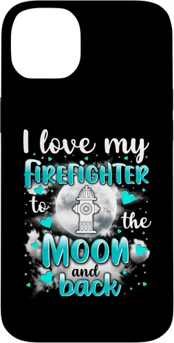 Vista 15 de Firefighter Wife I love my husband to the moon and back - Carcasa para iPhone 16