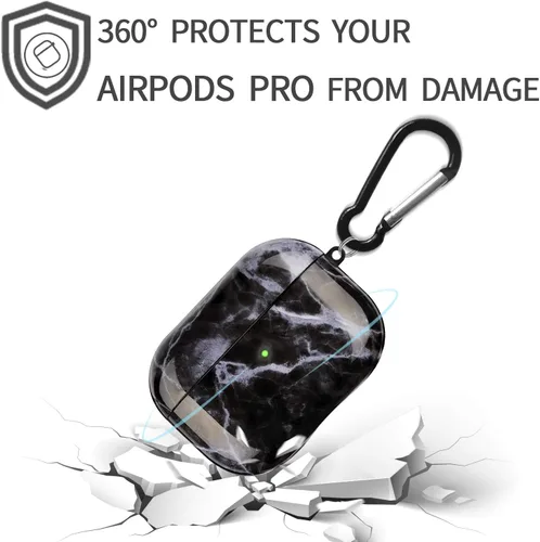 Vista 4 de Funda para Airpods Pro LitoDream Lindo Elegante Funda protectora de piel portátil y a prueba de golpes para mujeres y hombres con llavero