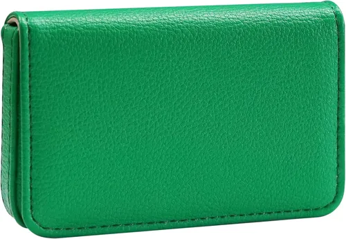 Vista 15 de Cartera con bloqueo RFID - Tarjetero minimalista de cuero para negocios, 12-verde, Pequeña, Slim