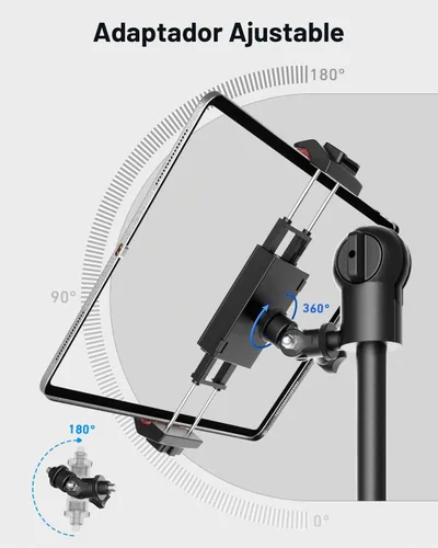 Vista 3 de KraftGeek Soporte para teléfono iPad para trípode, soporte para teléfono
