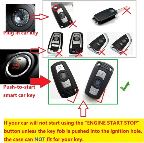 Vista 2 de Funda de cuero genuino para llavero para hombres y mujeres para BMW 3 Series 5 Series 6 Series M3 M5 X1 X5 X6 Z4, estuche para llave remota de coche