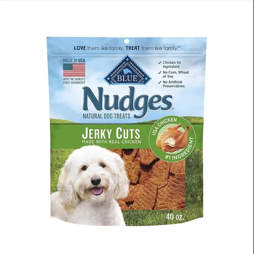 Vista 14 de Blue Buffalo Nudges Jerky Cuts - Golosinas para perros de pollo y pato