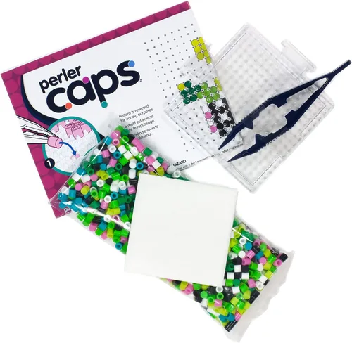 Vista 3 de Perler 80-54657 Kit de iniciación con diseño de cactus de cuentas Perler con tapa sólida, 1006 piezas