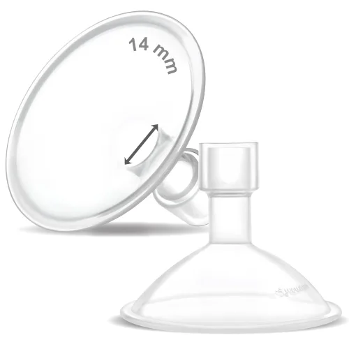 Vista 17 de Maymom MyFit Crater Series - Protector de pecho pequeño de 0.394 in con diseño de dos piezas compatible con piezas de bomba Medela; reemplazo