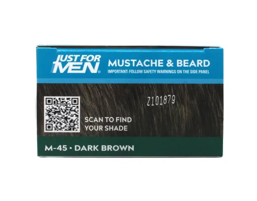 Vista 4 de JUST FOR MEN Gel de color para bigote y barba M-45, marrón oscuro 1 cada uno (paquete de 2)