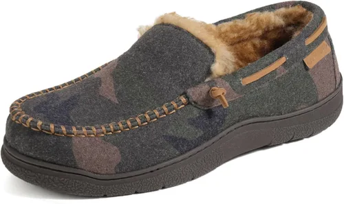 Vista 6 de Zigzagger - Pantuflas estilo mocasín de microgamuza y espuma viscoelástica, para hombre