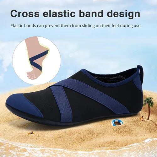 Vista 2 de Calcetines acuáticos, zapatos de agua para playa, calcetines de yoga descalzos de secado rápido para surf, piscina, natación, zapatos para mujeres