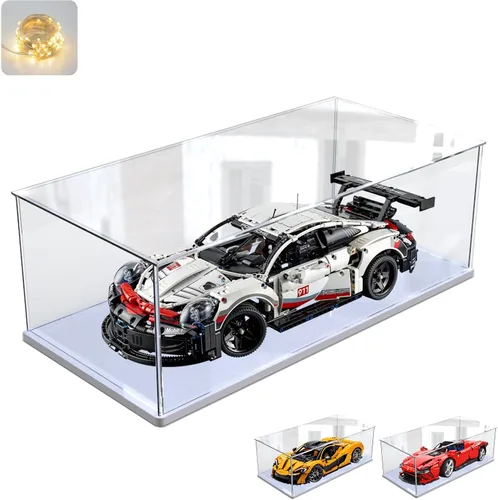 Vista 34 de Vitrina de acrílico transparente engrosada para coleccionables de Lego 75328 75976 Minifigure, caja transparente de autoensamblaje a prueba de polvo